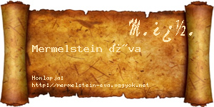 Mermelstein Éva névjegykártya